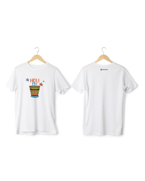 Greys&Blues Hues Pima Round Neck T-Shirt - White